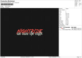 Nightride Embroidery File 6 sizes