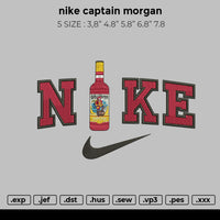 nike captain morgan Embroidery