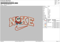 Nike Super M Embroidery File 6 sizes