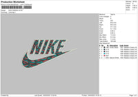 Nike Coloring Embroidery File 6 sizes