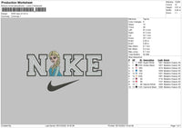 Nike Elsa v2 Embroidery File 6 sizes