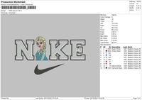 Nike Elsa v2 Embroidery File 6 sizes