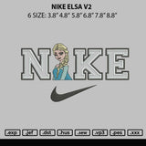 Nike Elsa v2 Embroidery File 6 sizes