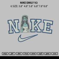 Nike Emily v2 Embroidery File 6 sizes