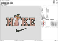 Nike Goofy Embroidery File 6 sizes