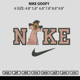 Nike Goofy Embroidery File 6 sizes