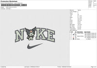 NIKE kuromi v4 Embroidery File 6 size