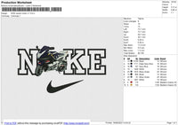 NIKE suzuki motor v1 Embroidery File 6 size