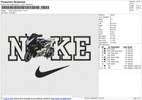 NIKE suzuki motor v1 Embroidery File 6 size