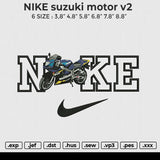 NIKE Suzuki motor v2 Embroidery File 6 size