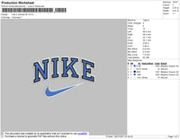 Nike 2 Outline Fill Embroidery