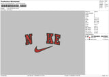 Nke Swoosh Embroiery File 6 sizes