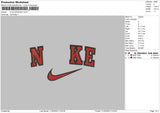 Nke Swoosh Embroiery File 6 sizes