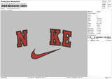 Nke Swoosh Embroiery File 6 sizes