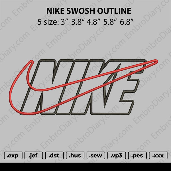 Nike Cloud Logo Embroidery Design