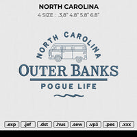 NORTH CAROLINA Embroidery