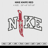 NiKE KNIFE RED Embroidery