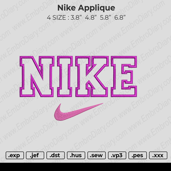 Nike Applique Embroidery – embroiderystores