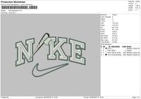 Nike Baseball Embroidery File 6 sizes