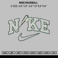 Nike Baseball Embroidery File 6 sizes