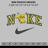 Nike Pikachu Swoosh Embroidery File 6 sizes