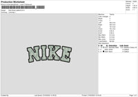 Nike Flower Pattern Embroidery File 6 sizes