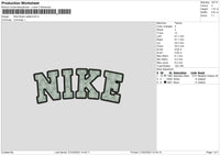 Nike Flower Pattern Embroidery File 6 sizes