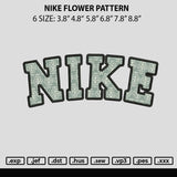 Nike Flower Pattern Embroidery File 6 sizes