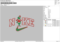 Nike Grinch V7 Embroidery File 6 sizes