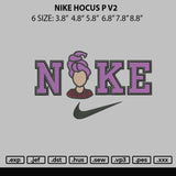 Nike Hocus P V2 Embroidery File 6 sizes