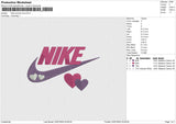 Nike swoosh love Embroidery