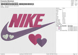 Nike swoosh love Embroidery