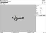 Nyaneri Embroidery File 6 sizes