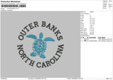 Outer Bank Embroidery File 6 sizes