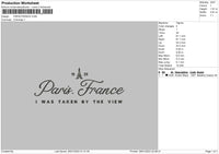 France Embroidery File 6 sizes