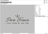 France Embroidery File 6 sizes