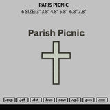 Paris Picnic Embroidery File 6 sizes