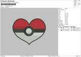 Pokemon Love Embroidery File 6 sizes