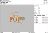 Pop Co Embroidery File 6 sizes