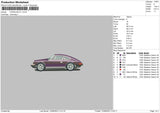 Porsche 911 Embroidery File 6 sizes