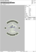 Prehistoric M Embroidery File 6 sizes