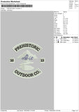 Prehistoric M Embroidery File 6 sizes