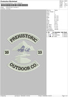 Prehistoric M Embroidery File 6 sizes