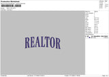 Realtor Embroidery File 6 sizes