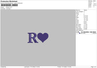 Rheart Embroidery File 6 sizes