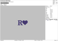 Rheart Embroidery File 6 sizes