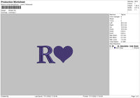 Rheart Embroidery File 6 sizes