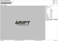 Ript L V2 Embroidery File 6 sizes