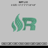 Ript L V1 Embroidery File 6 sizes