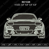 RX7 Car Embroidery